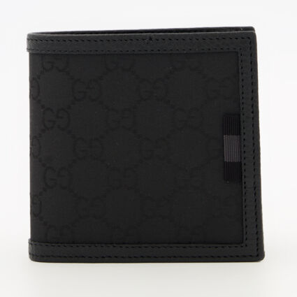 Black Leather Monogram Wallet - TK Maxx UK