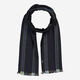 Navy Blue Stripe Hang Scarf 176x30cm - Image 1 - please select to enlarge image