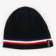 Black Striped Beanie  - Image 1 - please select to enlarge image