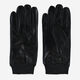 Black Fleece Lined Leather Gloves  - Image 1 - please select to enlarge image