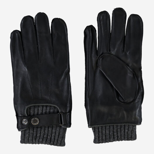 Black Leather Driving Gloves  - Image 1 - please select to enlarge image