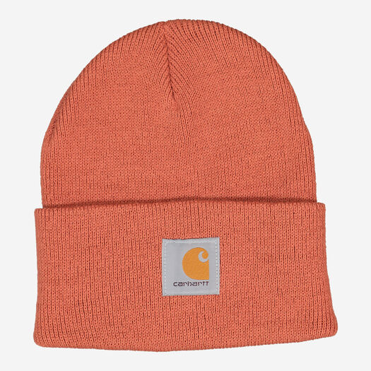 Burnt Orange Logo Knitted Beanie  - Image 1 - please select to enlarge image