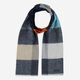 Blue & Grey Patterned Scarf - Image 1 - please select to enlarge image