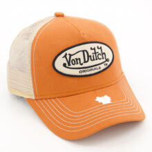 Orange & Tan Boston Trucker Cap