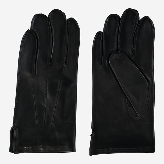 Black Leather Gloves - Image 1 - please select to enlarge image