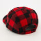 Red & Black Checked Cap  - Image 2 - please select to enlarge image
