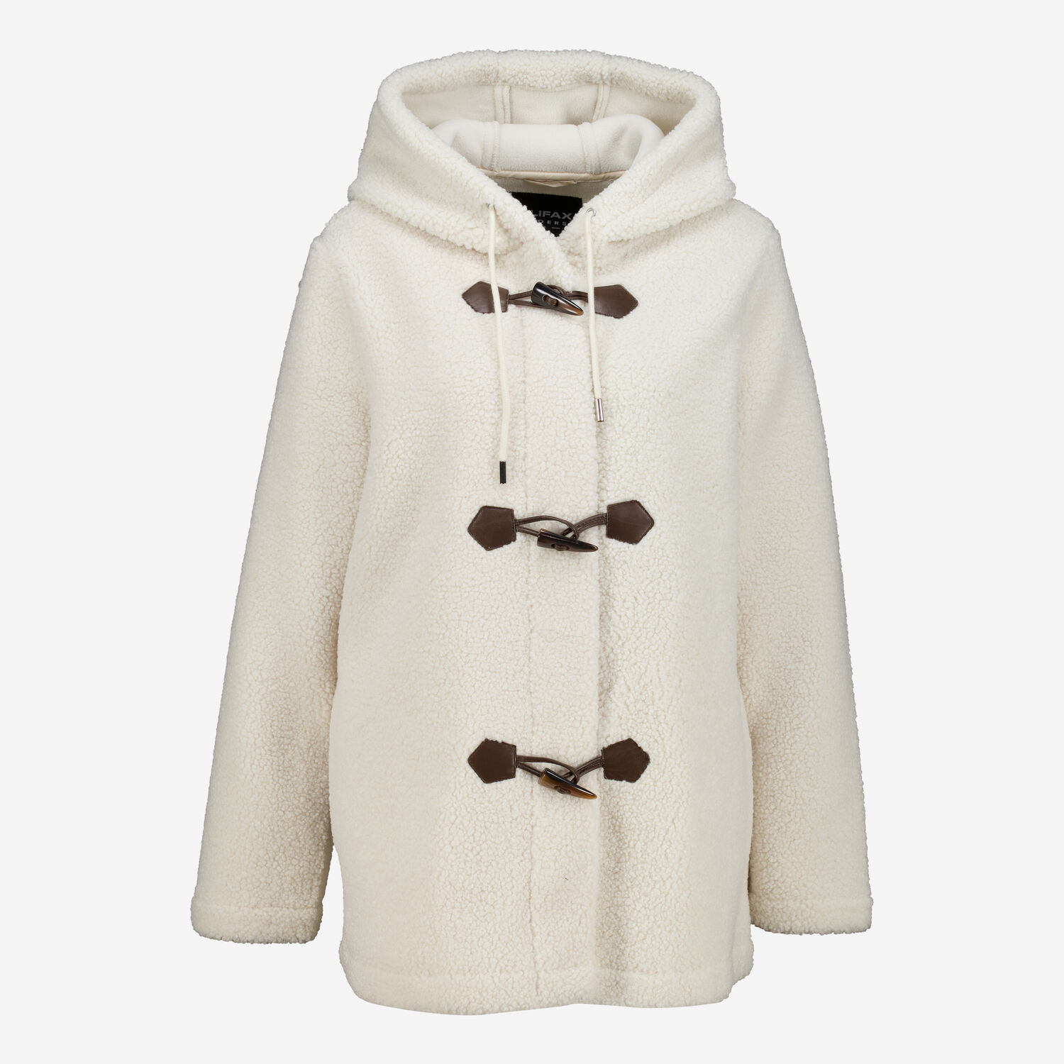 Cremefarbener Mantel aus Sherpa mit Kapuze TK Maxx de