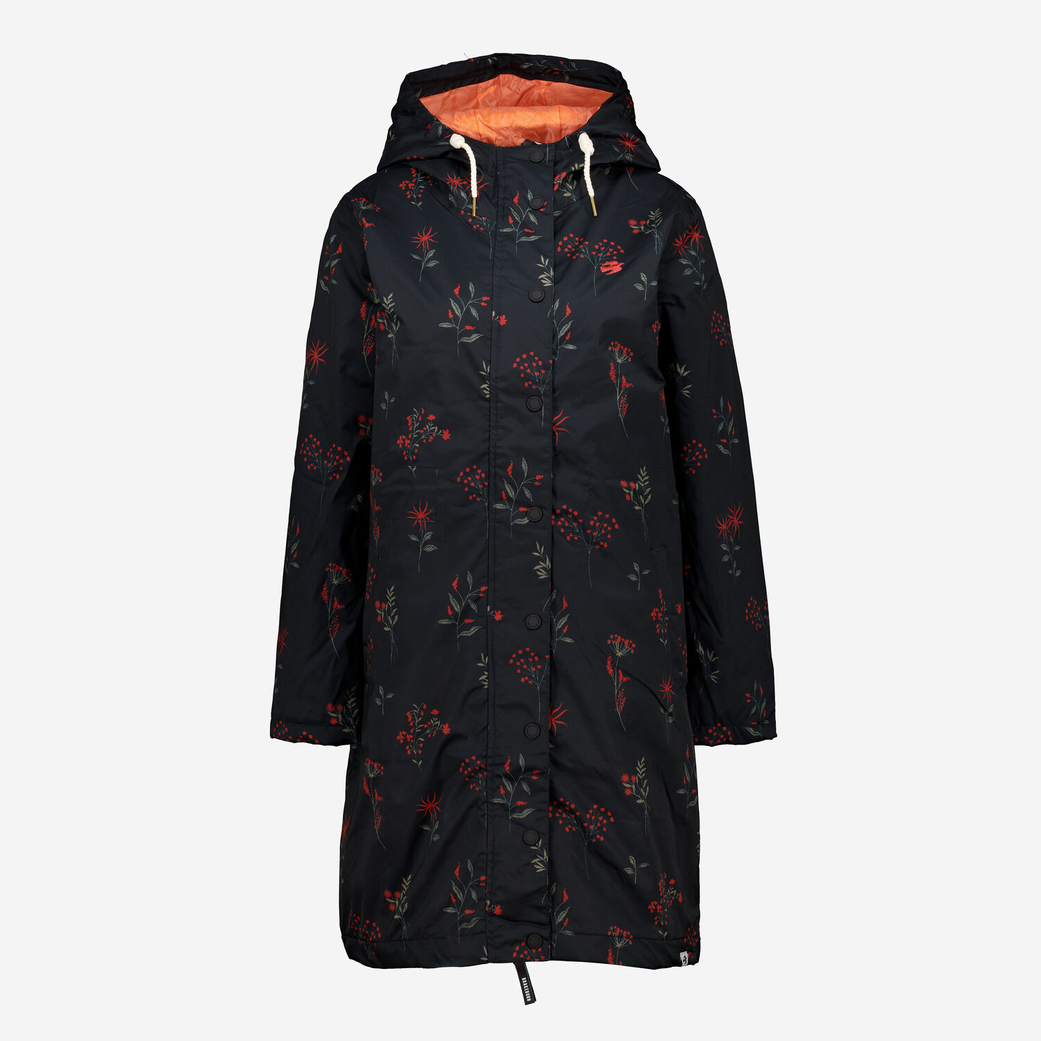 Parka Jacket Raincoat Tk Maxx Black Floral Shower Proof Parka Coat