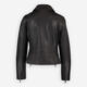 Black Leather Minimal Biker Jacket - Image 2 - please select to enlarge image