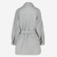 Grey Pink Hem Detailed Coat  - Image 2 - please select to enlarge image