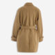 Camel Brown Sleeve Logo Trench Coat  - Image 2 - please select to enlarge image