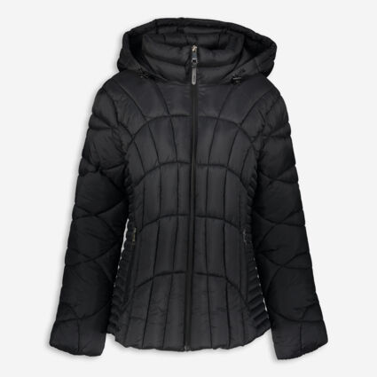 Black Padded Jacket  - Image 1 - please select to enlarge image