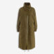 Olive Green Utility Style Trench Coat  - Image 1 - please select to enlarge image