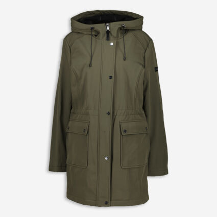 Khaki Green Soft Shell Jacket  - Image 1 - please select to enlarge image