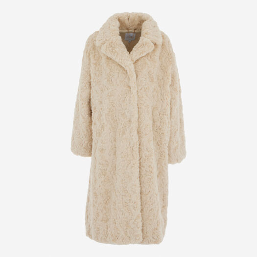 Light Beige Faux Fur Coat - Image 1 - please select to enlarge image