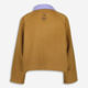 Brown & Purple Collar Bomber Jacket  - Image 2 - please select to enlarge image