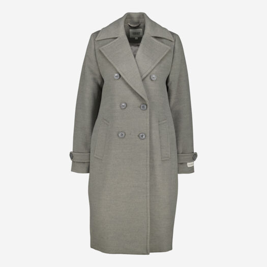 Grey Double Button Peacoat  - Image 1 - please select to enlarge image