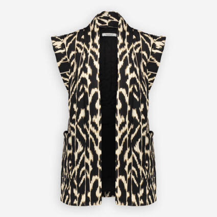 Black Leopard Gilet - Image 1 - please select to enlarge image