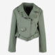 Green Faux Suede Jacket  - Image 1 - please select to enlarge image