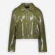 Khaki Cropped Jacket  - Image 1 - please select to enlarge image