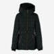 Dark Green Ribbed Belted Padded Jacket  - Image 1 - please select to enlarge image