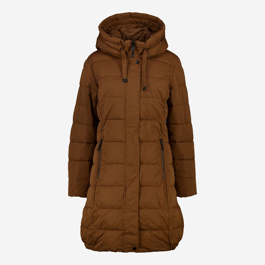 Braune Long Fit Pufferjacke - Bild 1 - bitte auswählen, um das Bild zu vergrößern