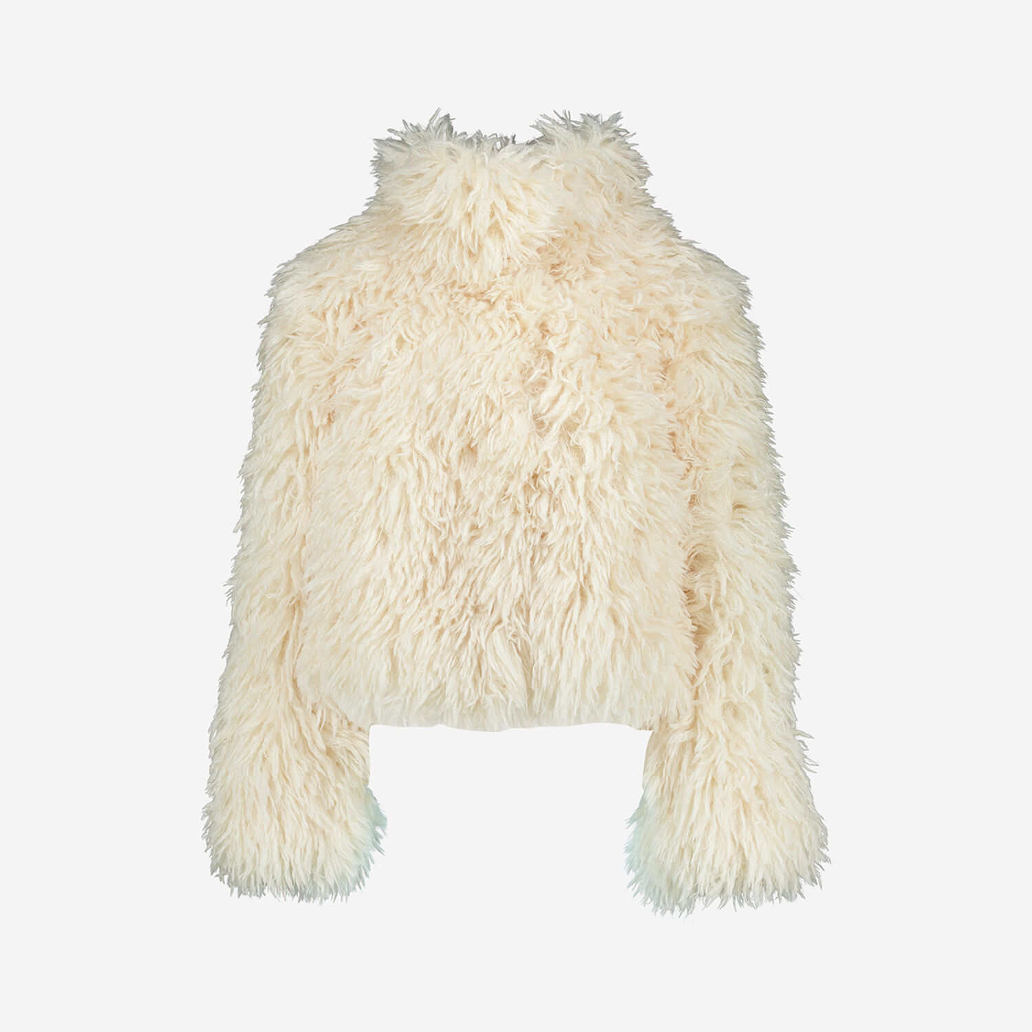 Cream Mongolian High Neck Coat