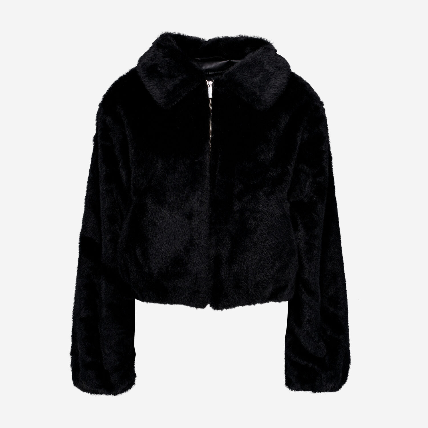Black Faux Fur Jacket TK Maxx UK - Main Image