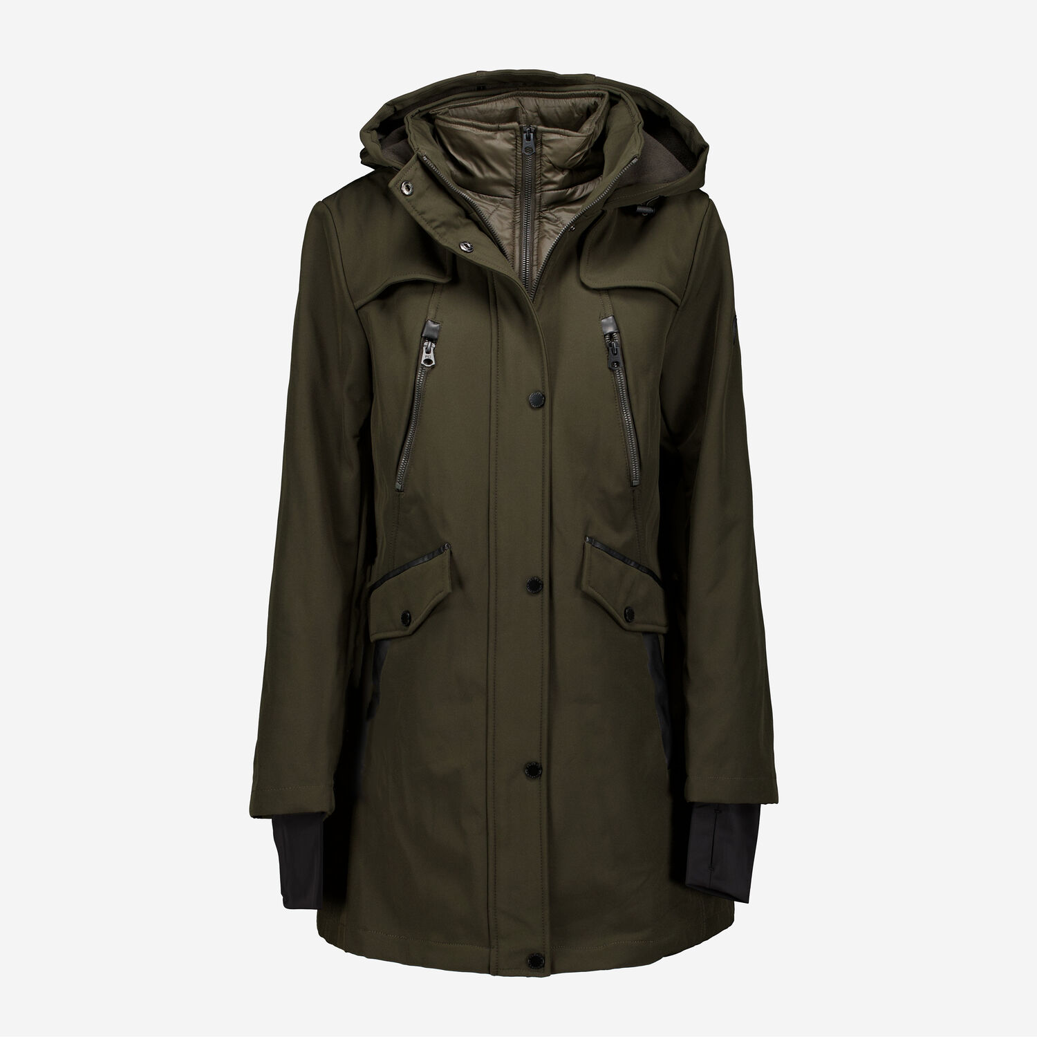 French Connection Tk Maxx Winter Coats Ladies Dark Green Hooded