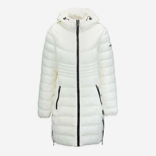Cream Longline Padded Jacket  - Image 1 - please select to enlarge image