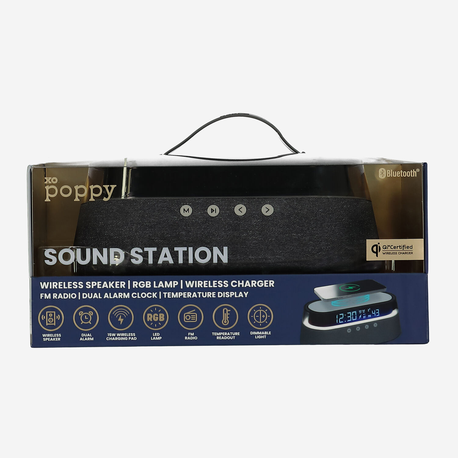 Black Sound Station Clock TK Maxx UK - Main Image