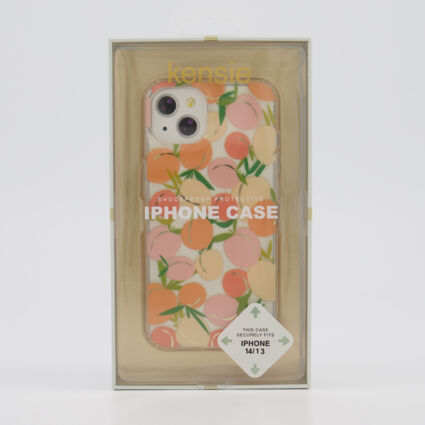 Multicolour Peach Pattern iPhone Case 14 /13 - Image 1 - please select to enlarge image