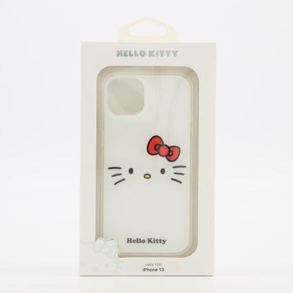 White Kitty iPhone 13 Case - Image 1 - please select to enlarge image