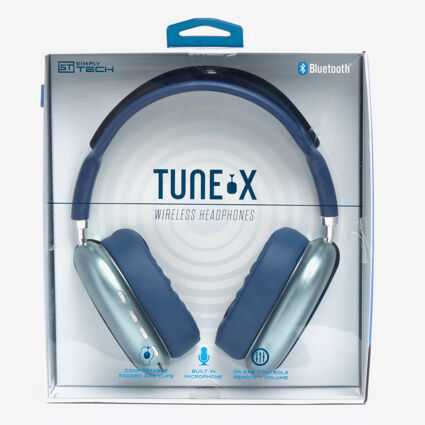 Navy TuneX Wireless Headphones - Image 1 - please select to enlarge image