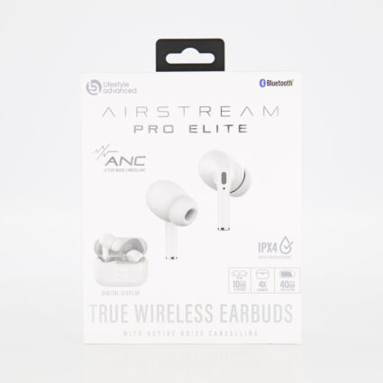 White Airstream Pro Elite Earbuds - Image 1 - please select to enlarge image