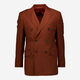 Rust Textured Linen Blend Blazer Jacket - Image 1 - please select to enlarge image