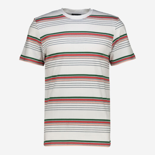 White Striped T Shirt - Image 1 - please select to enlarge image