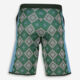 Green Diamond Knit Shorts  - Image 2 - please select to enlarge image