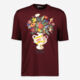 Burgundy Floral T Shirt - Image 1 - please select to enlarge image