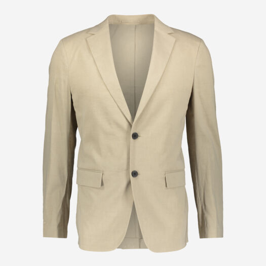 Beige Linen Blend Blazer  - Image 1 - please select to enlarge image