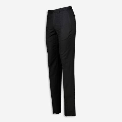 Black Wool Trousers  - Image 1 - please select to enlarge image