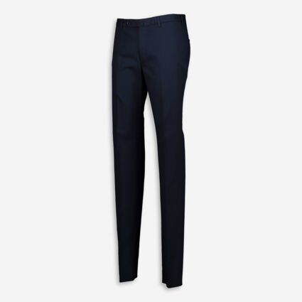 Navy Slim Tapered Trousers  - Image 1 - please select to enlarge image