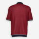 Red & Navy Knitted Polo Shirt - Image 2 - please select to enlarge image