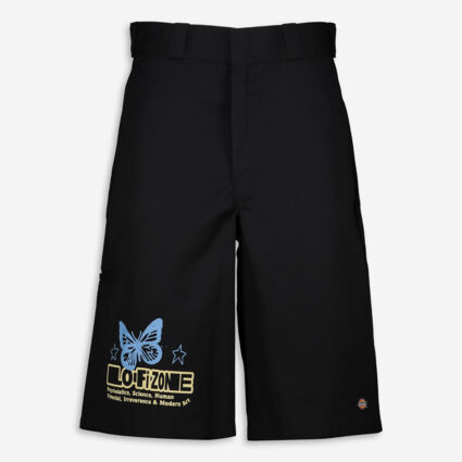 Black Psychedelics Shorts - Image 1 - please select to enlarge image