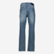 Blue Distressed Tapered Jeans  - Image 2 - please select to enlarge image
