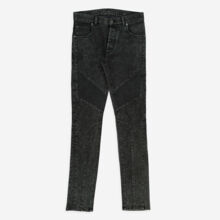 Black Knee Ribbed Slim Jeans