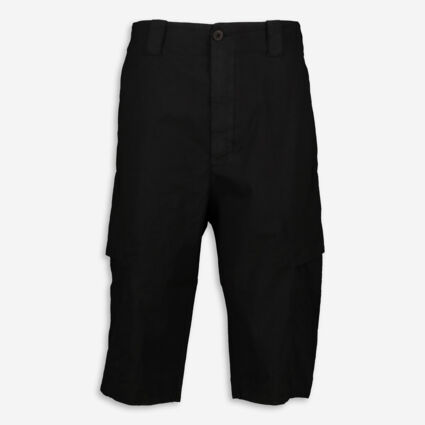Black Cargo Style Shorts  - Image 1 - please select to enlarge image