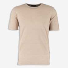 Beige Textured T Shirt