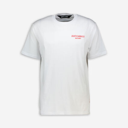 White R Flock Logo T Shirt - Image 1 - please select to enlarge image