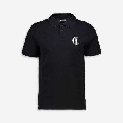 Black Gothic Polo Shirt - Image 1 - please select to enlarge image